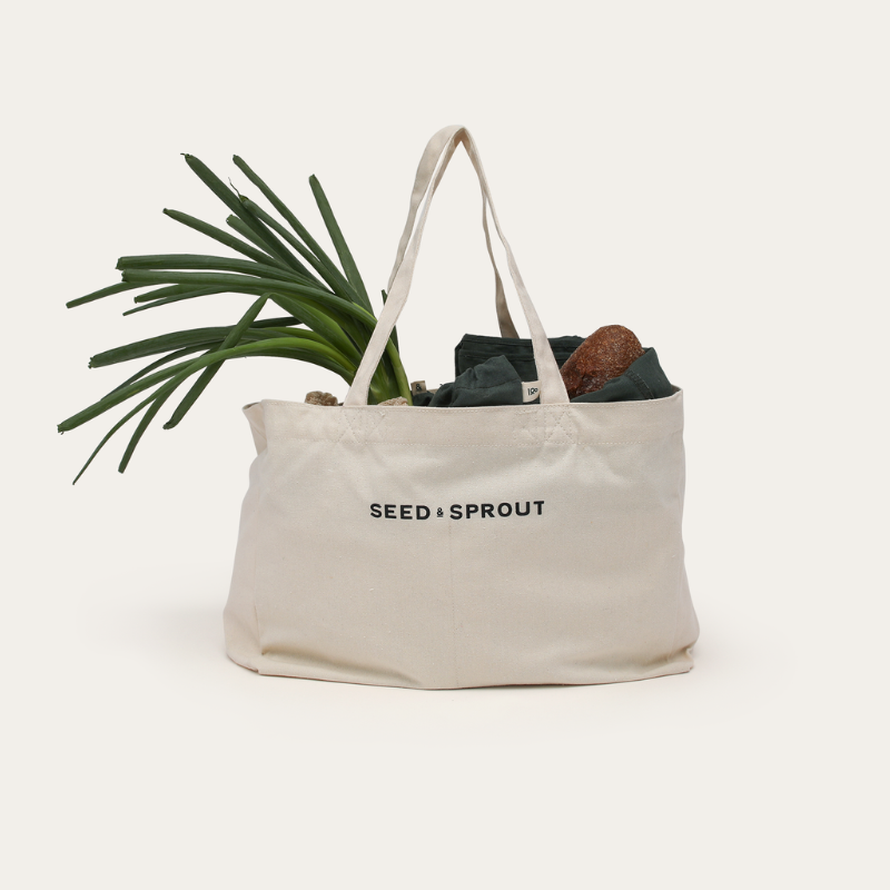 Seed & Sprout Tote Bag | Tote Bag With Pockets | Shopping Tote Seed & Sprout Tote Bag | Tote Bag With Pockets | Shopping Tote