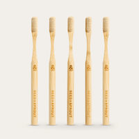 Bamboo Toothbrushes - Pack of 5