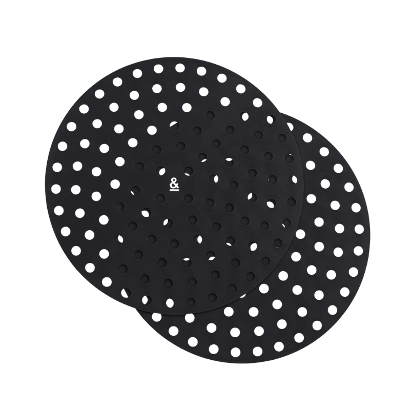 Non toxic Round Silicone Air Fryer mats for baking and cooking
