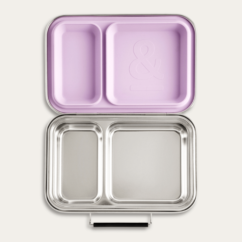 Bento Lunch Box with orchid silicone seal