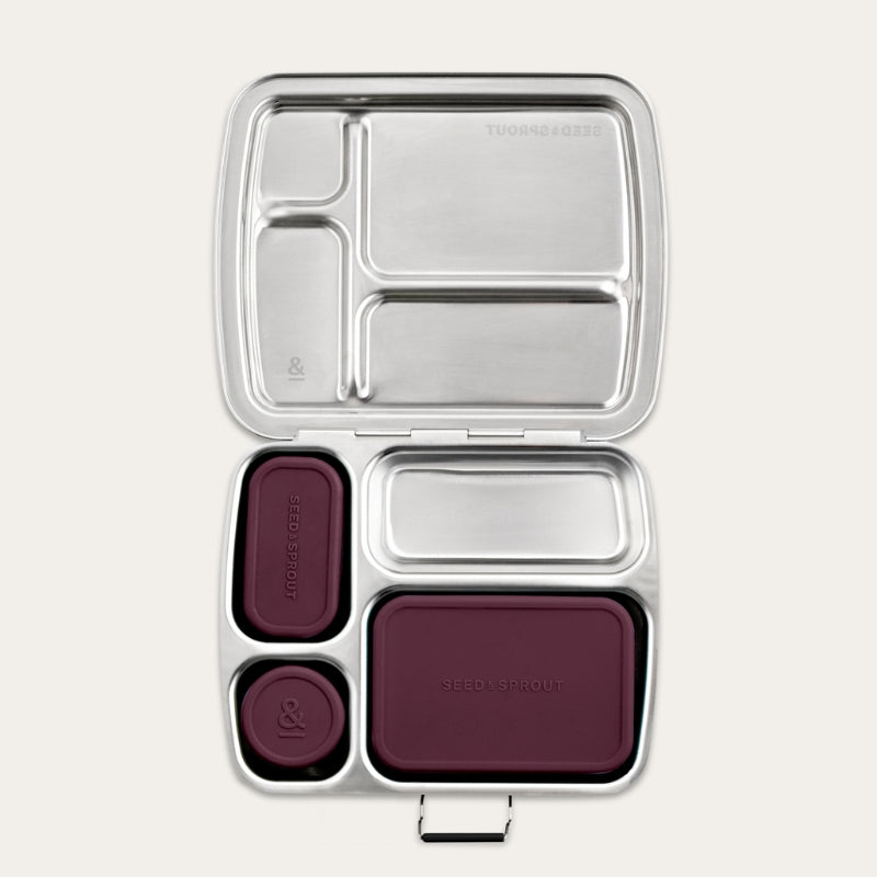 CrunchBox™ Stainless Steel Bento Box | 3 Pot Leakproof Design