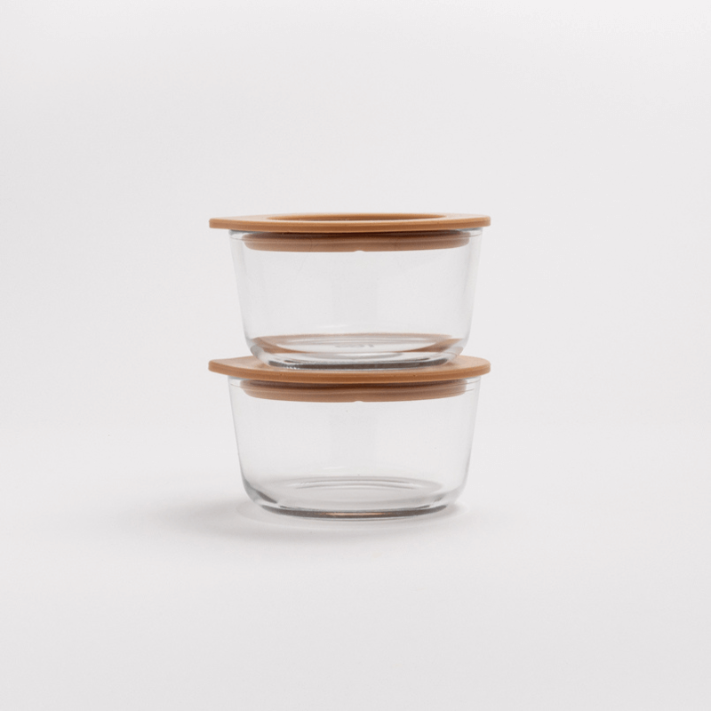 best glass dip container set