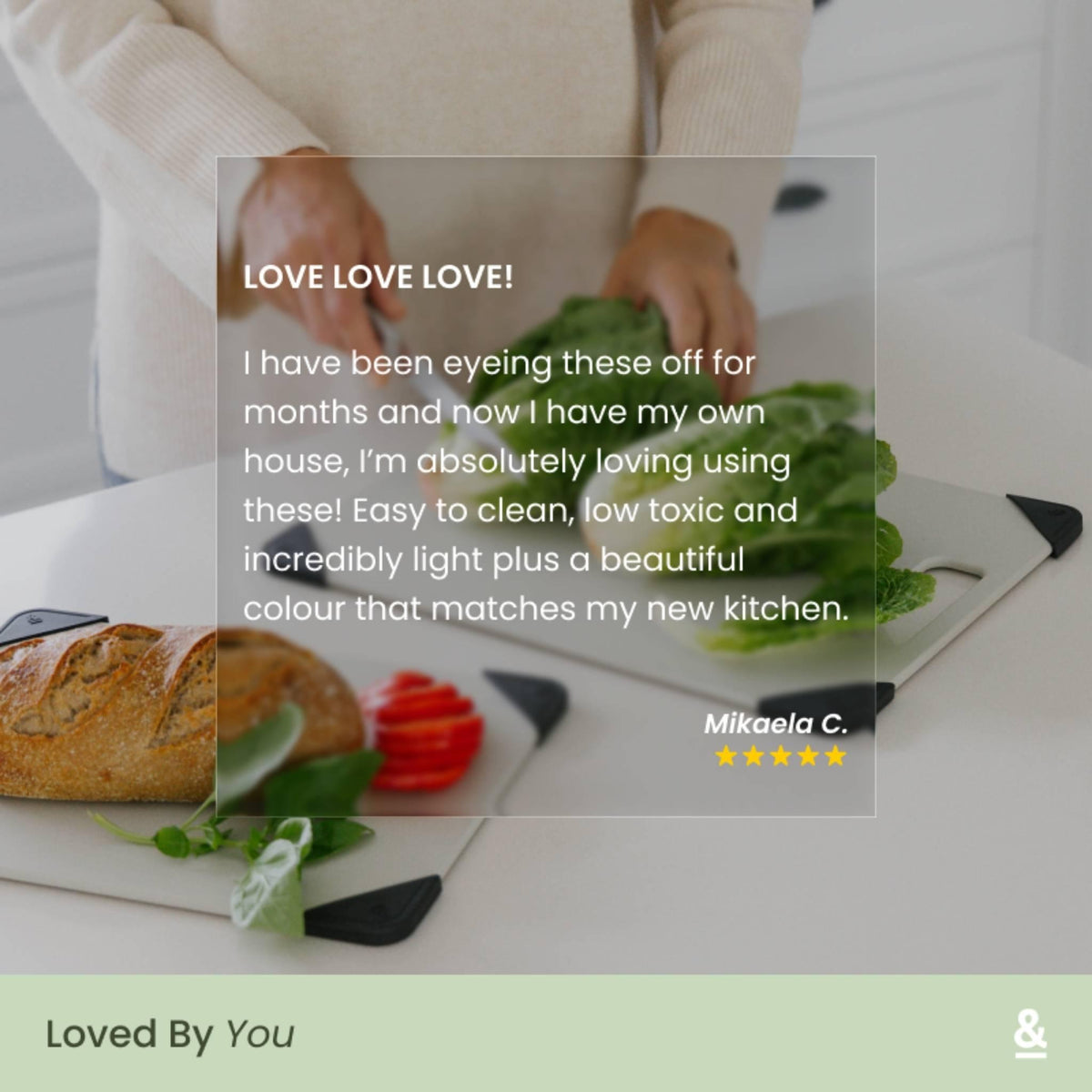Wood Cellulose Chopping Board Set