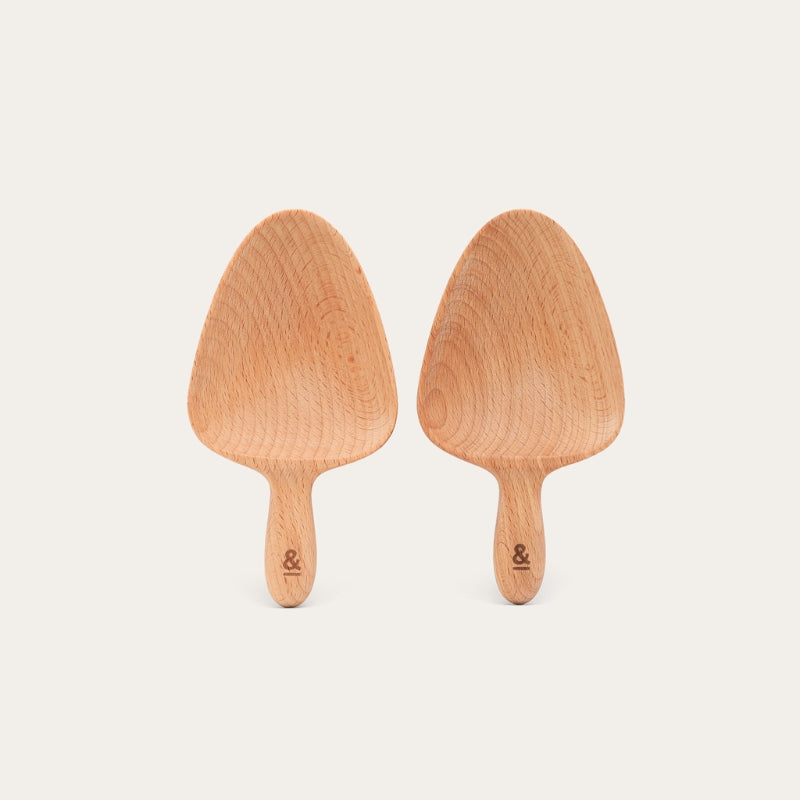 Wooden Beechwood Pantry Scoop 2pk