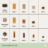 Newrybar Square Glass Pantry Jars | 2pk