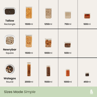 Newrybar Square Glass Pantry Jars | 2pk