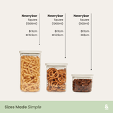 Newrybar Square Glass Pantry Jars | 2pk