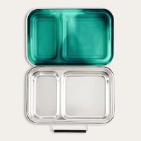 Silicone Seal for a Bento lunch box in ocean colourway
