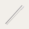 Single Metal Straw and a straw cleaner