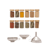 Bulk Food Spice Jar with wooden lids