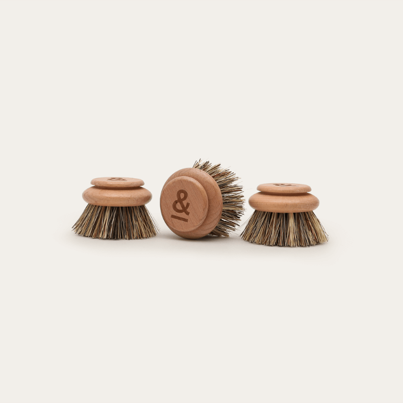 Eco friendly tough dish brush heads
