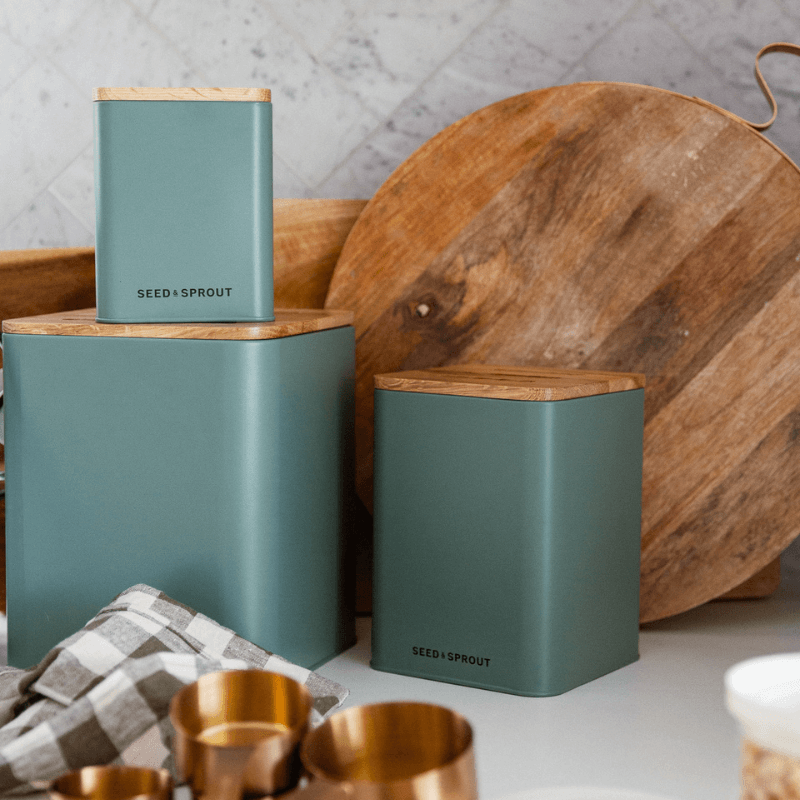 Sustainable Storage Tins with Wooden Lids