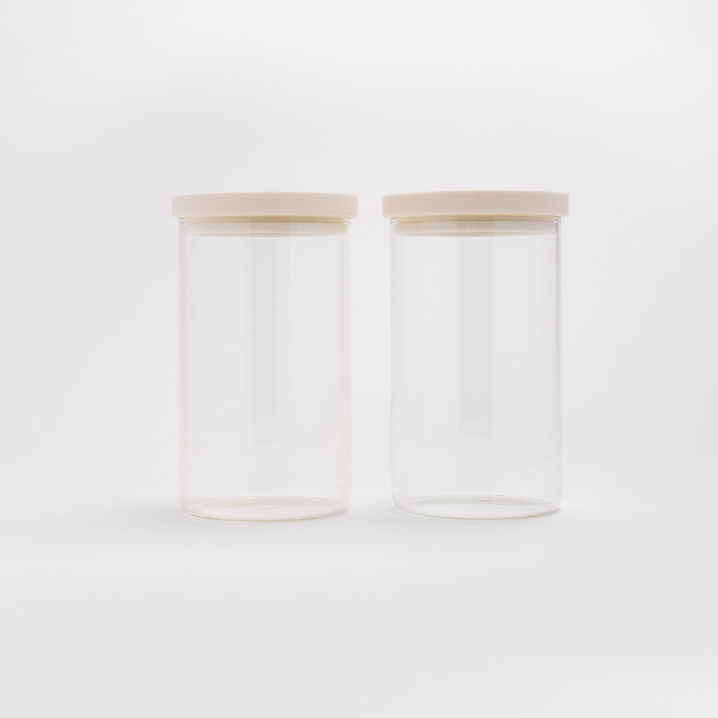Wategos Glass Pantry Jars 2pk | Oat Milk 1000ml