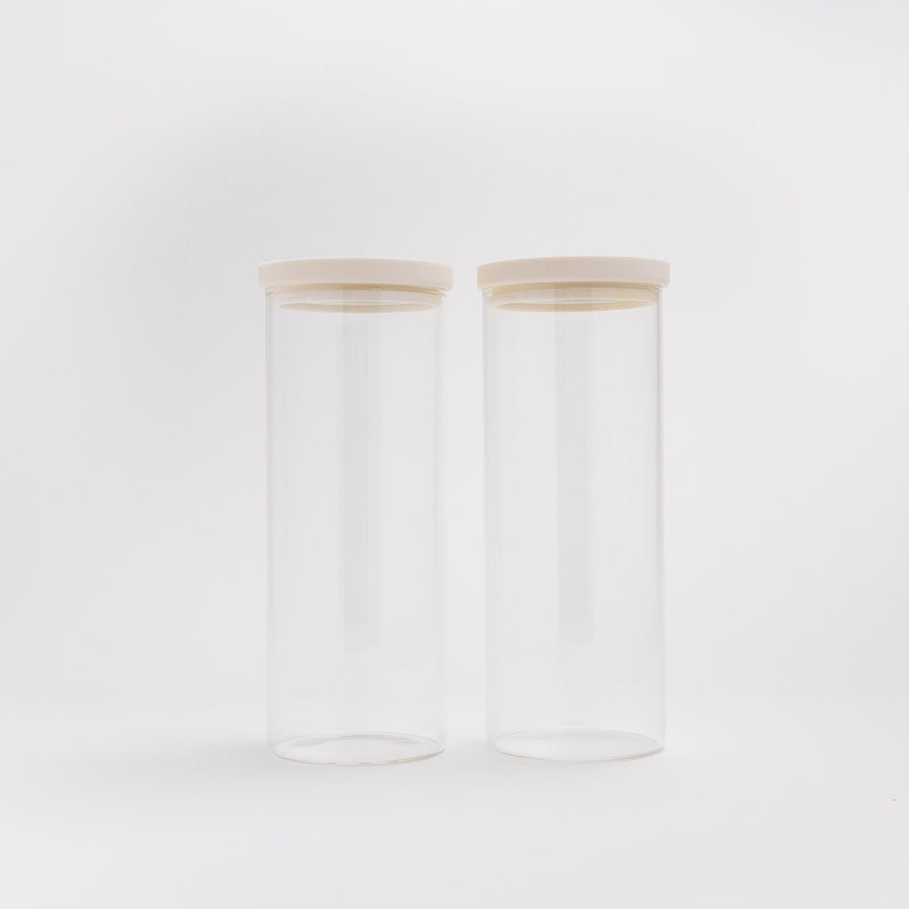Wategos Glass Pantry Jars 2pk | Oat Milk 1500ml