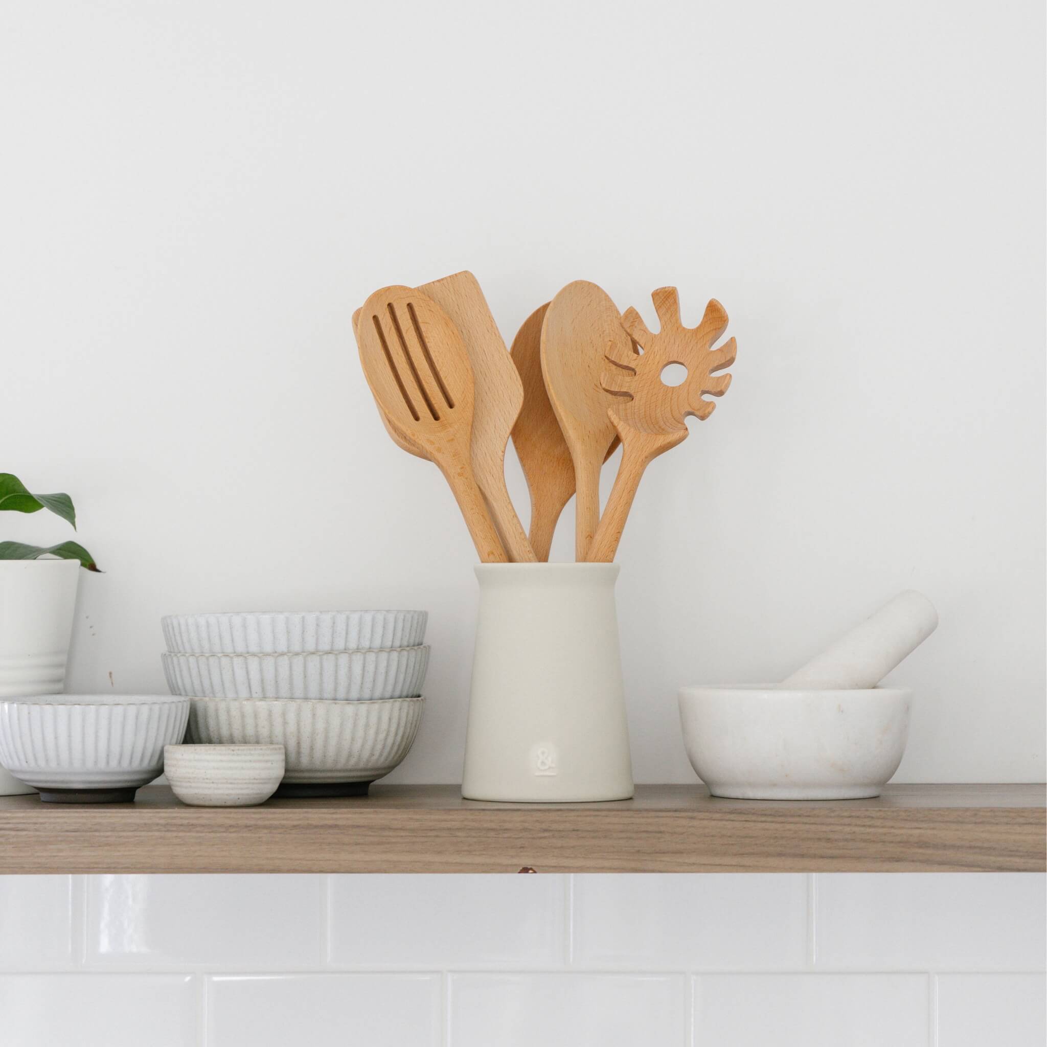 Wooden Beechwood Spaghetti Spoon