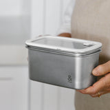 Rectangle Stainless Steel and Glass Containers Set