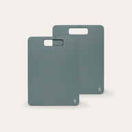 Medium wood fibre chopping boards in Eucalyptus with cut-out handles, pack of 2.