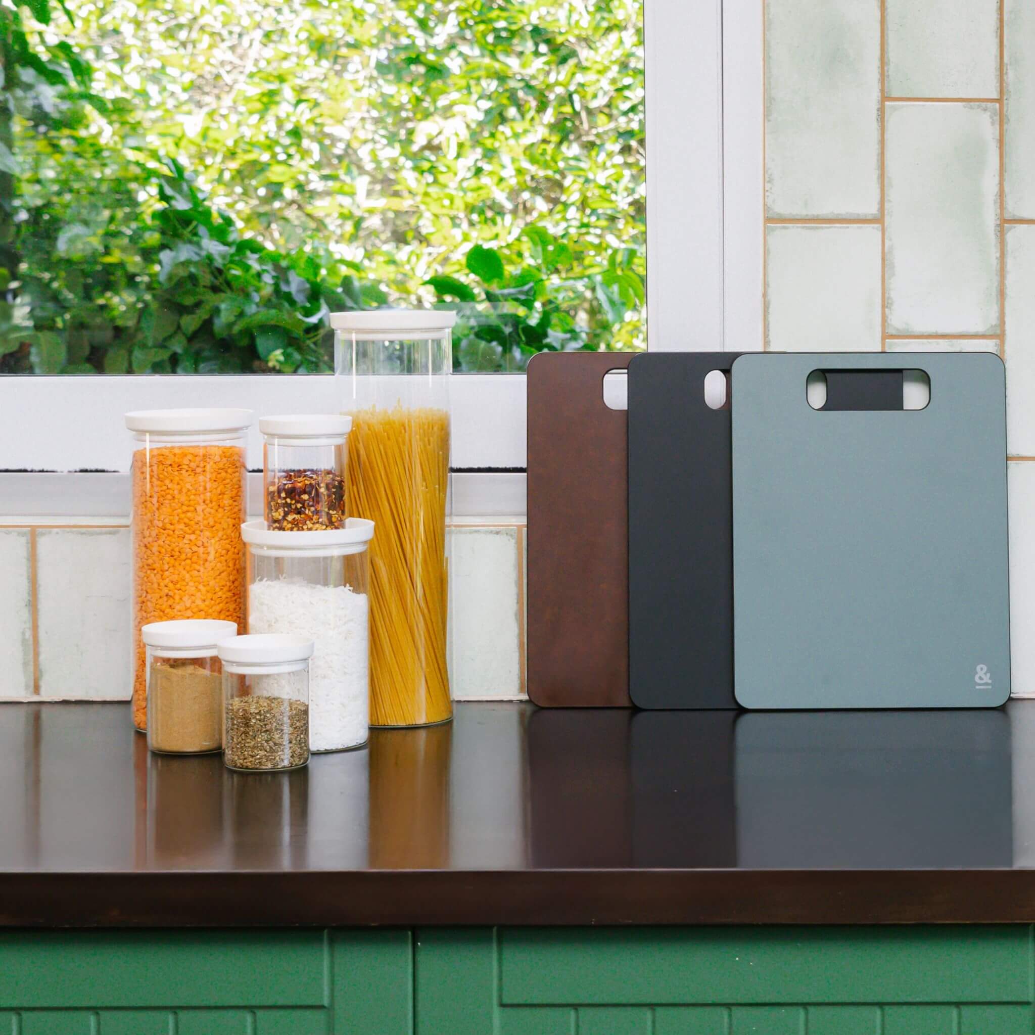 Wategos Round Glass Pantry Jars | Oat Milk