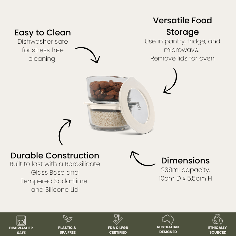 Glass Dip Bowls | Set of 2