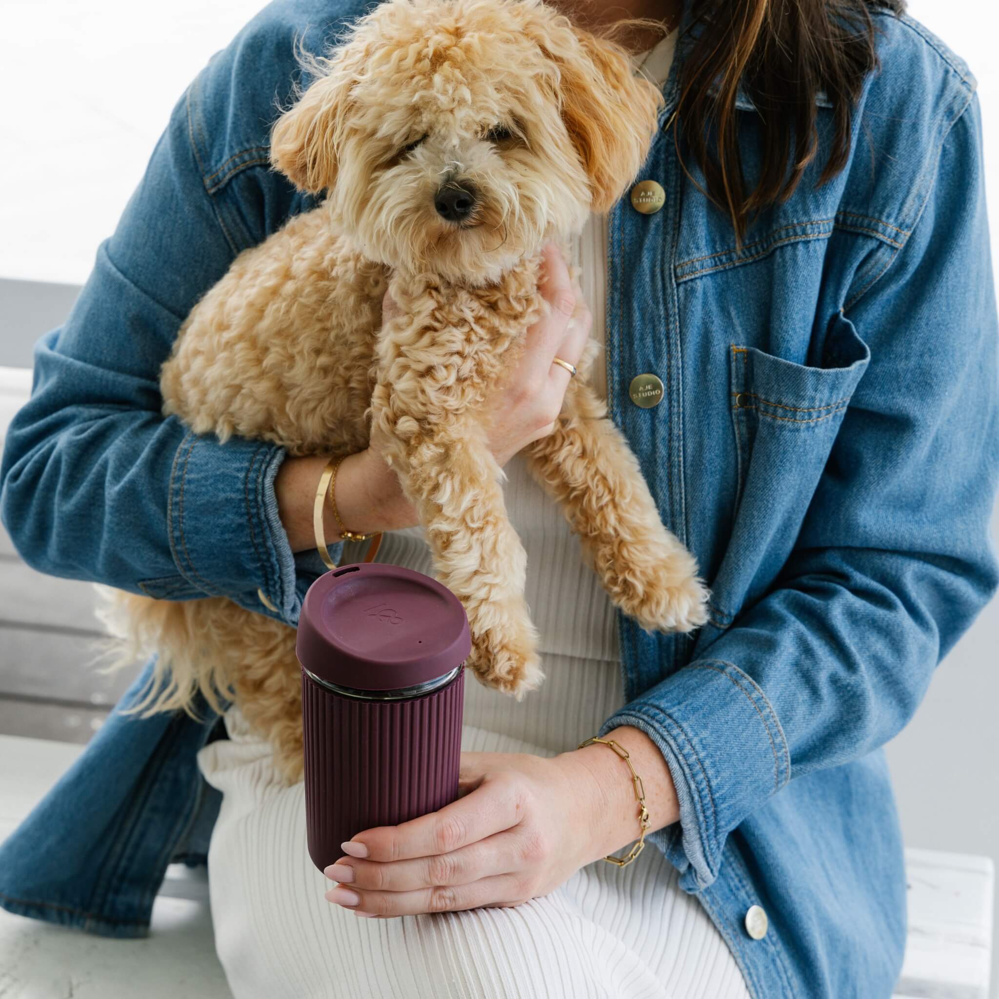 Reusable Glass Coffee Cup | 12oz