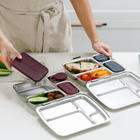 2 Pot Set - Stainless Steel Snack Containers