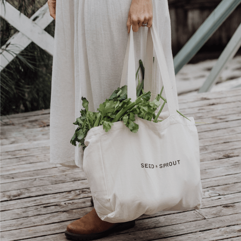 Seed & Sprout Tote Bag | Tote Bag With Pockets | Shopping Tote Seed & Sprout Tote Bag | Tote Bag With Pockets | Shopping Tote