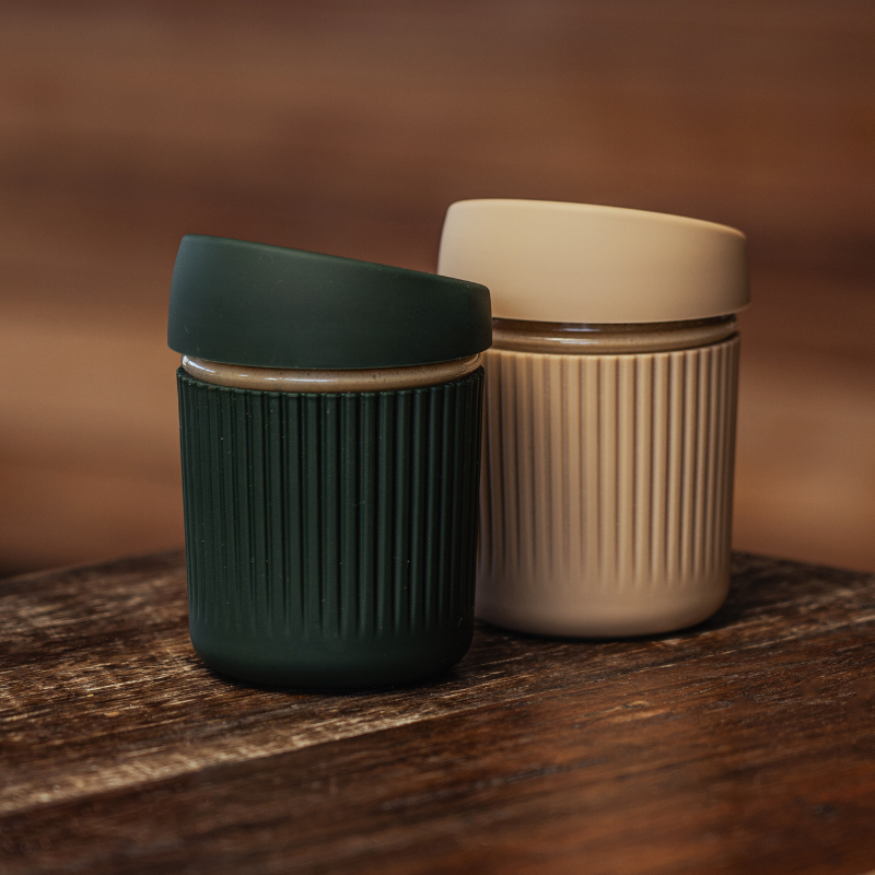 Reusable Glass Coffee Cup