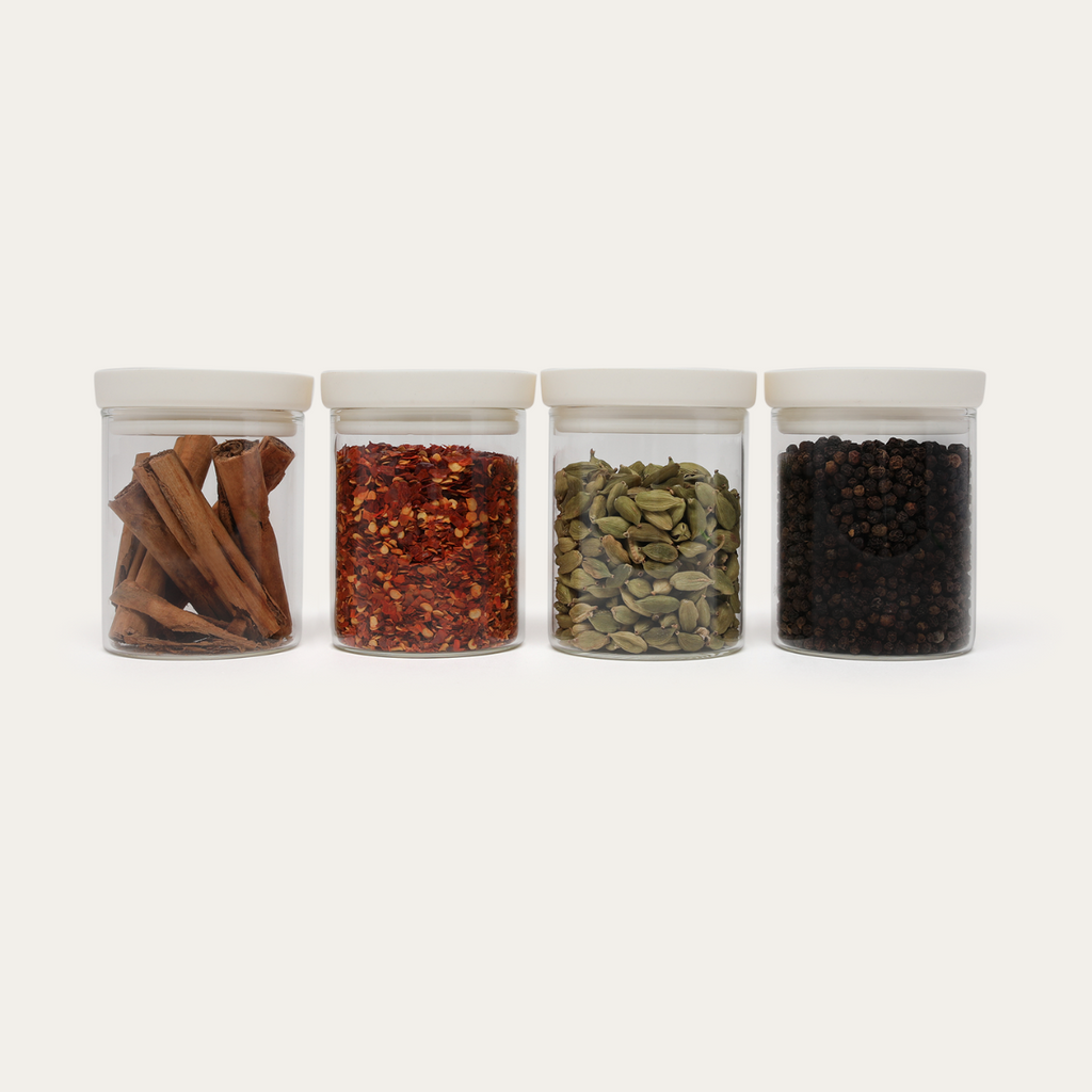 Belongil Glass Spice Jars 4pk