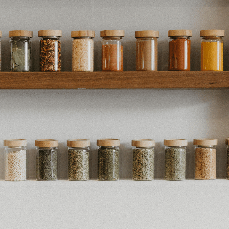 Glass Spice Jar Set