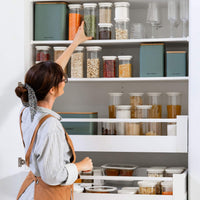 Newrybar Square Glass Pantry Jars | 2pk