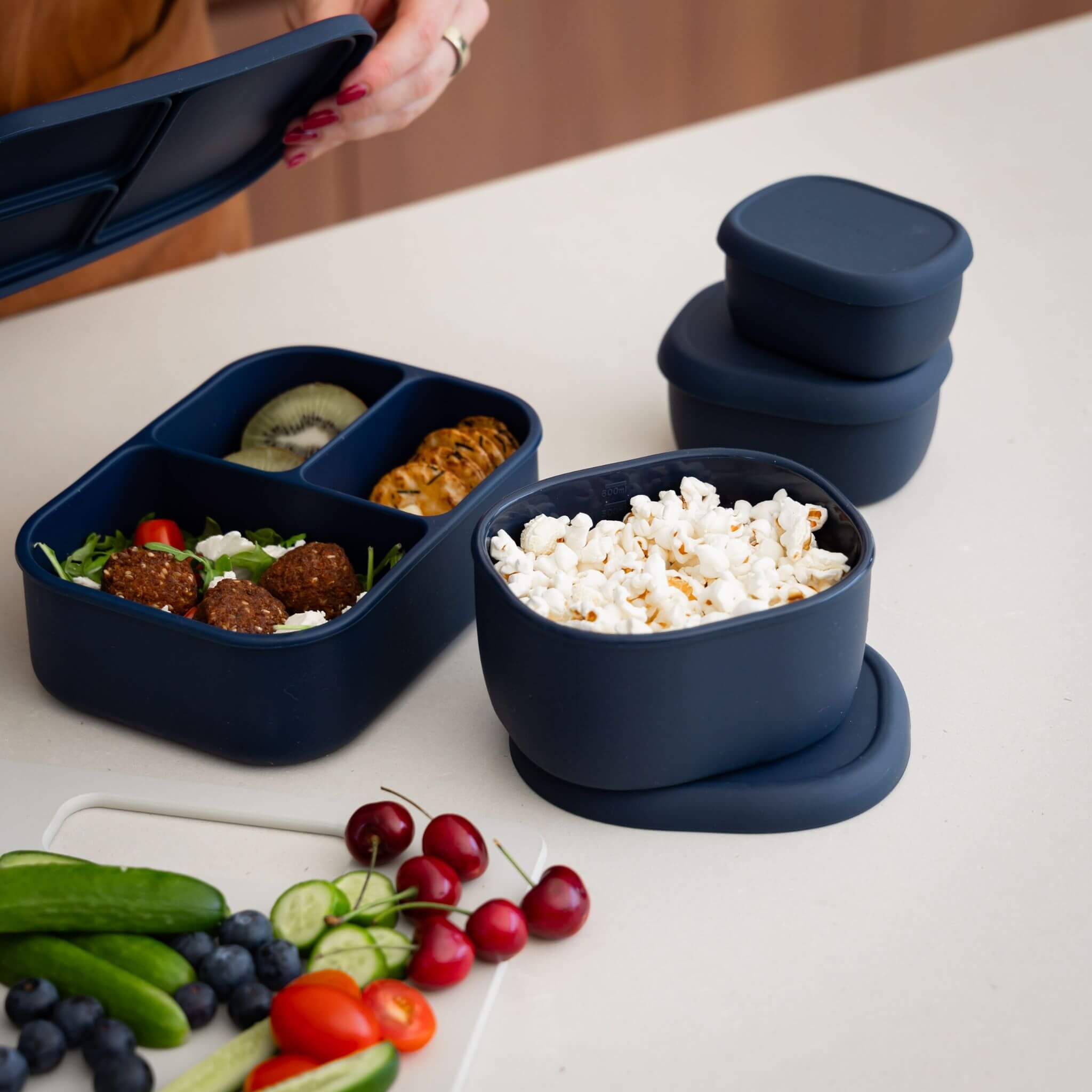 Silicone Bento Box & Snack Box Set | Bag