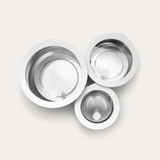 Round Stainless Steel & Glass Containers Sets