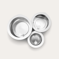 Round Stainless Steel & Glass Containers Sets
