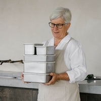 Rectangle Stainless Steel and Glass Containers Set