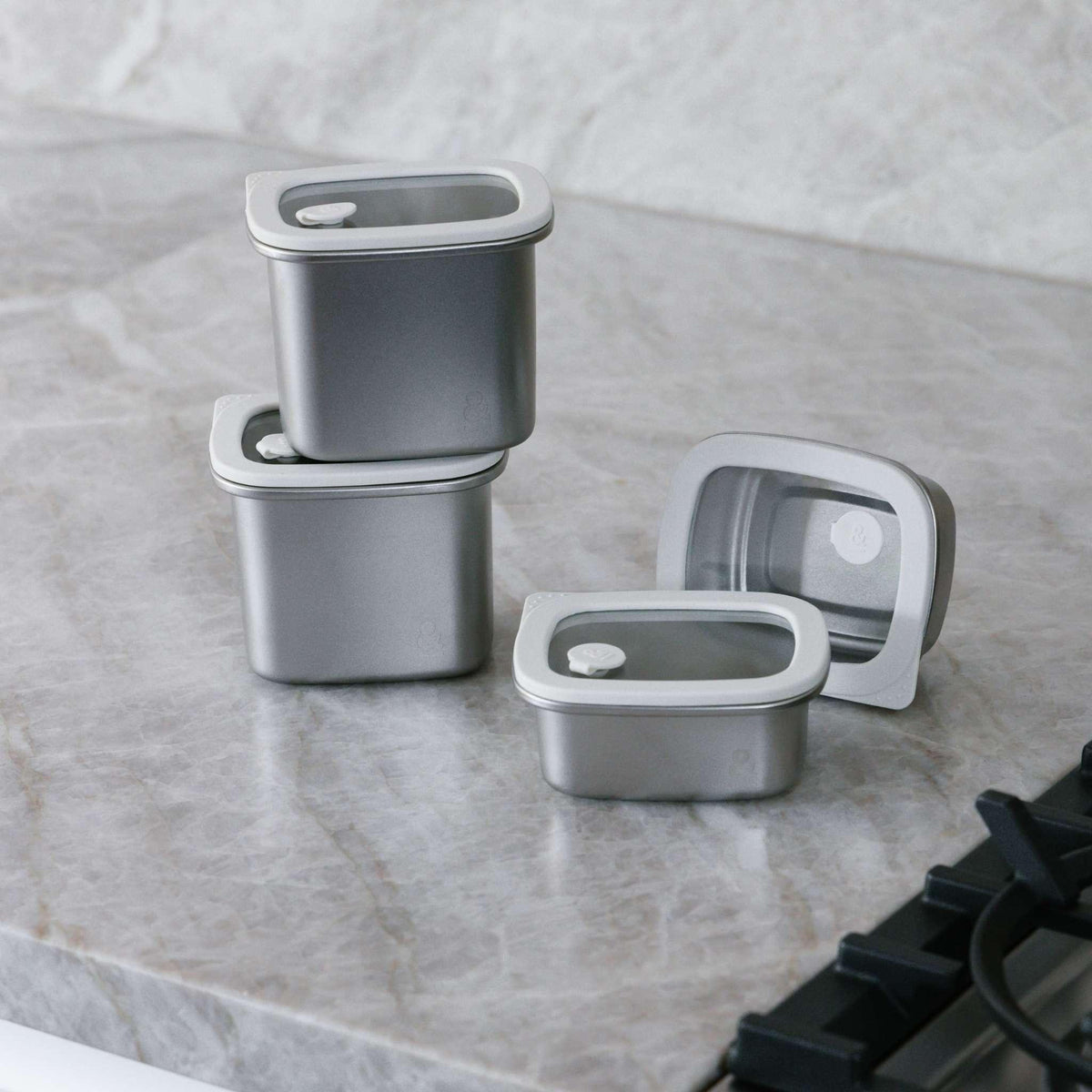 Rectangle Stainless Steel Containers 2 Piece