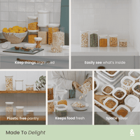 Newrybar Square Glass Pantry Jars | 2pk