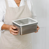 Rectangle Stainless Steel and Glass Containers Set