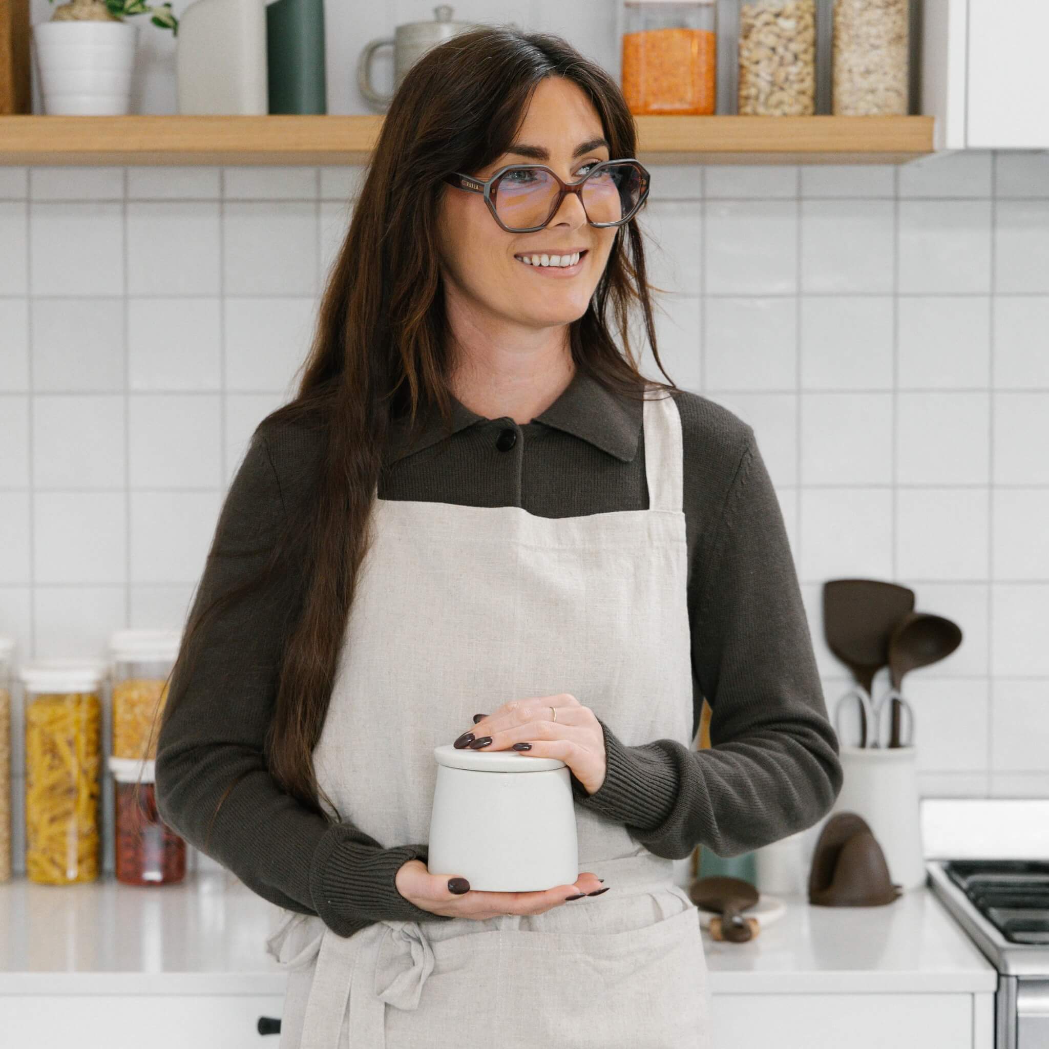 Ceramic French Butter Dish with Lid