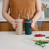 Reusable Glass Smoothie Cup