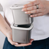 Rectangle Stainless Steel and Glass Containers Bundle