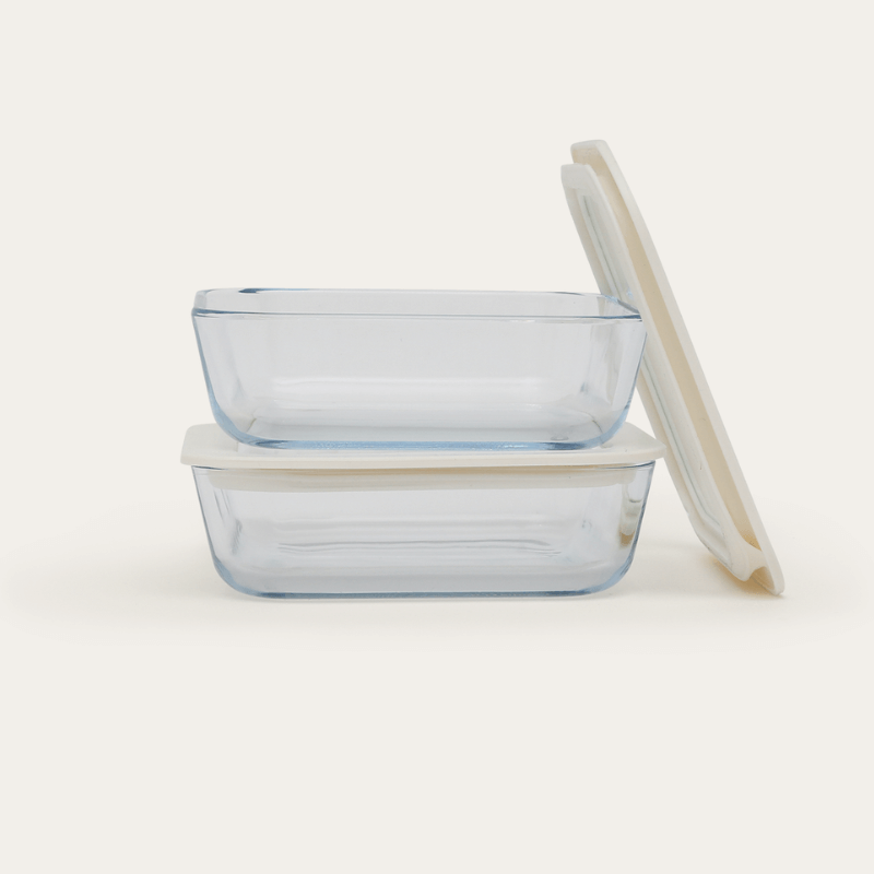 SQUARE GLASS FOOD CONTAINERS