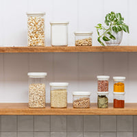 Newrybar Square Glass Pantry Jars | 2pk