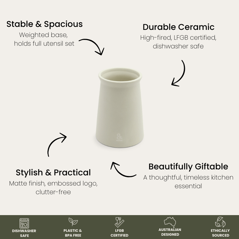 Kitchen Ceramic Utensil Holder