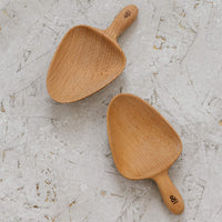 Wooden Beechwood Spice Scoop 4pk